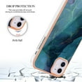 thumbnail image 5 of ELEHOLD for iPhone 11 6.1 inch Marble Case, Clear Electroplated Frame Soft TPU Anti-Scratch Wear-Resistant Wireless Charging Slim Fit Transparent Case for iPhone 11,Green, 5 of 5