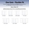 thumbnail image 4 of MidWest Homes for Pets Steel Pet Gate Extension, 11" Wide x 29" High, Soft White, 4 of 4