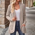 thumbnail image 5 of ZZwxWA Womens Loose Fashion Casual Open Front Long Sleeve Chunky Cardigan Coat with Pocket Long Cardigan Sweaters for Women, 5 of 6