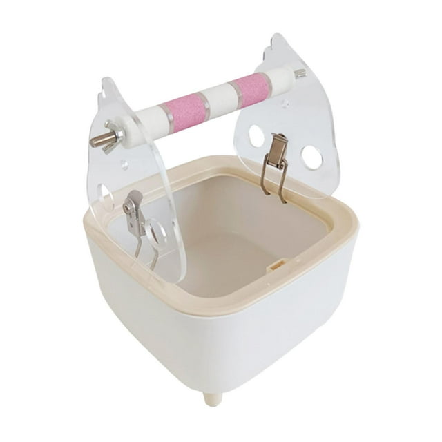 Milaget Support de Toilette pour Perroquet Station de Chute pour Cockatiels Perruches Rose
