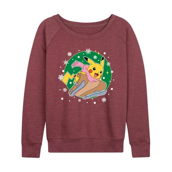 Pokémon - Pikachu Sled - Women's Lightweight French Terry Long Sleeve Shirt