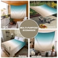 thumbnail image 6 of Teal Beige Ombre Cream Large Tapestry for Bedroom Wall Hanging Tapestry,Modern Turquoise Abstract Art Aesthetics Ceiling Backdrop Tapestries Poster Blanket Wall Decor for Living Room 86" x 104", 6 of 8