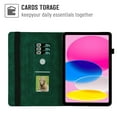 thumbnail image 3 of Dteck Case for iPad 10th Generation 2022 10.9 inch, Embossed Butterfly PU Leather Flip Folio Case with Card Slots Pen Holder for New iPad (2022), Green, 3 of 8
