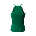 thumbnail image 4 of MixMatchy Women's Simple Casual Basic Active High Neck Ribbed Tank Top, 4 of 4