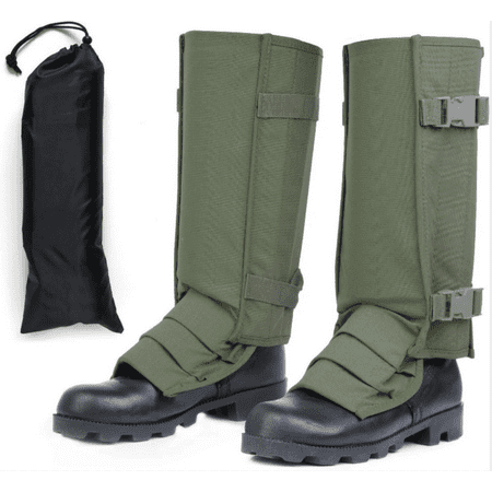 Vinsco Gaiters for Hiking Hunting - Snake Bite Protection Guards for Legs with Carry Bag Heavy Duty Adjustable Lightweight Flexible Design fits Men Women - Lab Tested in USA