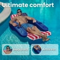 thumbnail image 2 of XtremepowerUS Floating Chaise Pool Lounger USA Patriotic Padded Large for Adults Headrest, Backrest, Footrest & Cupholder (American Flag), 2 of 6