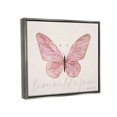 thumbnail image 3 of Stupell Live Wild & Free Pink Butterfly Animals & Insects Painting Gray Floater Framed Art Print Wall Art, 3 of 6