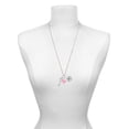thumbnail image 3 of Delight Jewelry Silvertone Open Paw Key - Hot Pink Heart Nurse Strong Zoe Necklace, 3 of 4