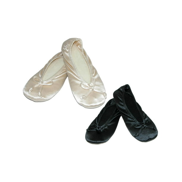 isotoner signature satin ballerina slippers