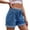 indigo, variant on Zoeecloth Womens Shorts Denim/Denim Shorts Women/Elastic Denim Shorts for Women//Plus Size Jean Shorts/Elastic Waist Denim Shorts S-XXL