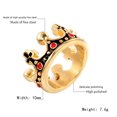 thumbnail image 3 of Anillo de acero inoxidable con forma de cruz de diamantes y corona para hombre, joyería retro, accesorio versátil, fácil de llevar, 3 of 6