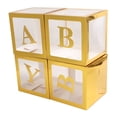 thumbnail image 1 of Decoraciones De Caja De Globos Para Baby Shower, Cajas De Globos Transparentes, Diseño Transparente Con Letras Y Pegatinas Para Decoraciones De Fiesta De Cumpleaños De Propuesta, 1 of 7