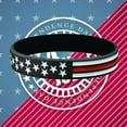 thumbnail image 2 of blocloalo American Flag Bracelets Thin Silicone Rubber Wristband Stretch Set For Americanism Patriotic Holiday And Sport Fans Ndependence Day Gifts For Teens Men Women, 2 of 5