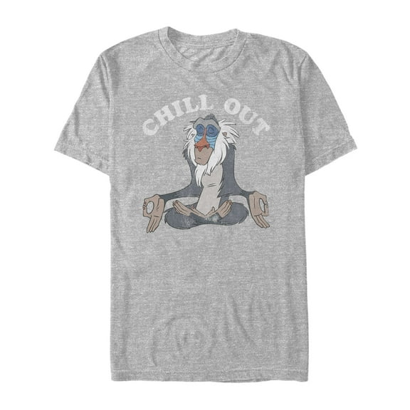 Men's Lion King Chill Out Rafiki Graphic Tee Athletic Heather Large