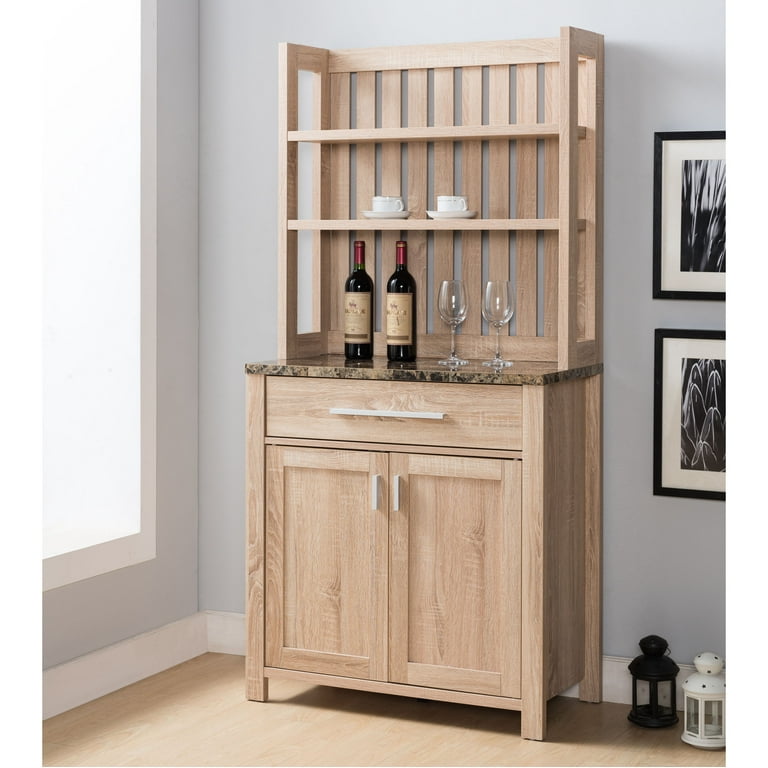 Furniture of America Baymo Multi Layer Baker Rack Weathered Sand Walmart