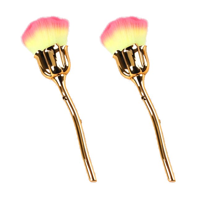 Removedor de polvo para uñas, cepillo suave de rosa rosa, cepillo para polvo acrílico para uñas, para limpieza de recortes de uñas, herramienta de cepillo de maquillaje Adepaton CPB-DE-LYY473-2