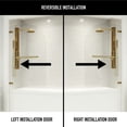 thumbnail image 3 of Vigo VG6071MGCL3458 Orion 58" High X 34" Wide Hinged Frameless Tub Door - Matte Brushed, 3 of 5