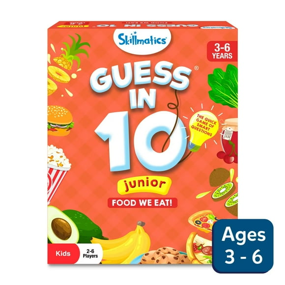 Skillmatics Guess in 10 Junior: Food We Eat! | Trivia card game (ages 3-6)