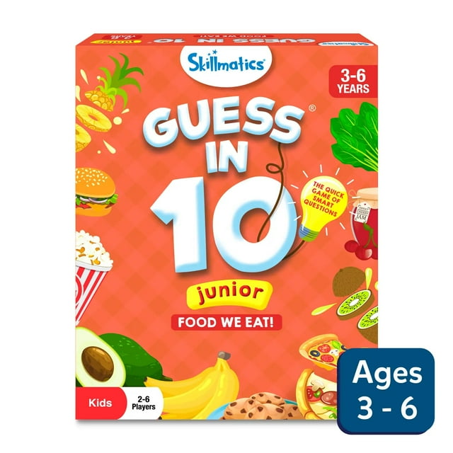 Skillmatics Guess in 10 Junior: Nourriture Que Nous Mangeons! / Jeu de Cartes Trivia (Âges 3-6)