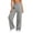 Gray, variant on Lyrcatrment Women Fashion Sweatpants Wide Leg Loose Pull on High Waist Pleated Sweat Pants Casual Loungewear Daily Wear Trendy Cute Pants with Pocket(Coffee,XX-Large)