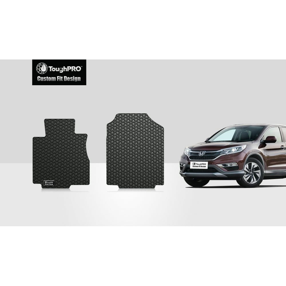 ToughPRO HONDA CRV Two Front Mats All Weather Heavy Duty Black