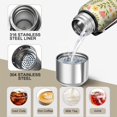 thumbnail image 3 of Floral 20oz Stainless Steel Thermal Bottle with Tea Filter and Cup Lid, Vacuum Insulated Coffee Mug with 316L Inner Liner, Leakproof Travel Thermos for Office,Thanksgiving,Christmas, Spring,Flower, 3 of 6