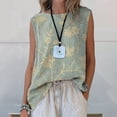 thumbnail image 3 of yunLCZ Square Neck Tank Top Vintage Floral Print Vest For Women Timeless Summer Sleeveless Tops, 3 of 4