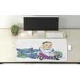 thumbnail image 2 of Alice in Wonderland Computer Mouse Pad, Alice Reading Book Cat Colorful World Happiness Love Character Image, Rectangle Non-Slip Rubber Mousepad X-Large, 35" x 15", Multicolor, by Ambesonne, 2 of 2