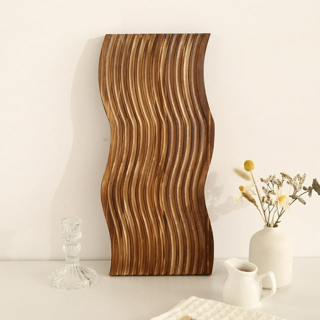 Fiudx Bandeja de Madera, Diseño Irregular, Aromaterapia y Almacenamiento, Material Natural, Versátil para El Hogar y La Oficina, Decorativa y Práctica, Tamaño 39 X 17 X 2 Cm.