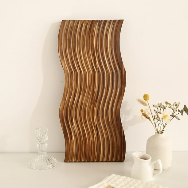 Fiudx Bandeja de Madera, Diseño Irregular, Aromaterapia y Almacenamiento, Material Natural, Versátil para El Hogar y La Oficina, Decorativa y Práctica, Tamaño 39 X 17 X 2 Cm.