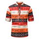 thumbnail image 2 of Camisa de lino de algodón de moda casual para hombres Top de cuello en V étnico con estampado de manga larga Pompotops  oipoqjl53147, 2 of 9