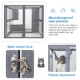 thumbnail image 4 of Pefilos 64" Outdoor Cat House, Large Cat Condo for Feral Cats Wooden Outside Cat Cage Weatherproof with Platforms, Gray, 4 of 10