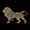 thumbnail image 2 of LA Pop Art Men's Premium Blend Word Art T-shirt - Lion, 2 of 2