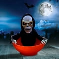 thumbnail image 6 of SUSHANG Fun Costumes Halloween Animated Grim Reaper Candy Bowl Indoor Decoration, Creepy Battery Operated Light-up Display, 6 of 6
