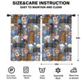 thumbnail image 2 of Blackout Kids Curtains,Dachshund and Flower Childrens Insulated Curtains Set Of 2,Bedroom Essentials,Toddler Room Decor 42"x63"(106x160cm), 2 of 4