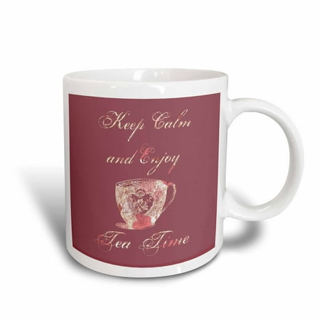 3dRose Keep Calm and Enjoy Tea - Drinks - Sayings, Ceramic Mug,