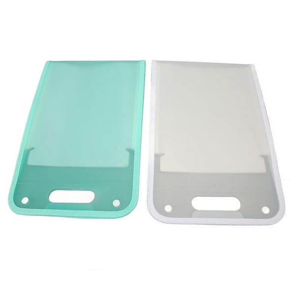 2pcs Vertical File Folders 13 Pockets Large Capacity A4 Document Folder Portable Plastic File Organizer for School Office Library White and Green