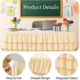 thumbnail image 3 of Table Skirt Tutu Ruffled Tablecloth for Classroom Teacher Desk Skirt Back to School Supplies for Princess Girls Birthday Party Cake Dessert Decorations, 3 of 7