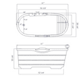 thumbnail image 2 of ALFI brand AB1136 61" Free Standing Cedar Wooden Bathtub with Chrome Tub Filler, 2 of 9