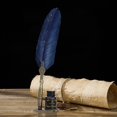 thumbnail image 3 of Bolígrafo De Pluma De Caligrafía Retro Con 2 Plumillas Para Regalo De Escritura (Azul Marino), 3 of 3
