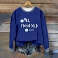 thumbnail image 4 of YueHuiYing Women's Oversized Hoodless Sweatshirt with Letter Combination Print Round Neck Long Sleeves - Fashionable Casual Comfortable, 4 of 6