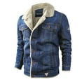 thumbnail image 2 of uikmnh Winter Jackets for Men's Casual Autumn Winter Long Sleeve Denim Jacket Size:6XL, 2 of 6