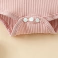 thumbnail image 4 of Gibobby Conjunto de Sudadera y Pantalón con estampado de dibujos animados acanalado de manga corta para niñas pequeñas, mono con tirantes, faldas, diademas, trajes(Rosa, 9-12 Meses), 4 of 5