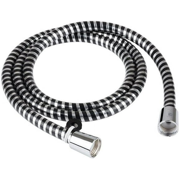 Dura Faucet DF-SA230-CP Vinyl Shower Hose, 60", Chrome/Black