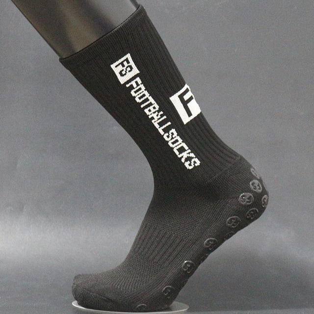 Calcetines de fútbol Ehuebsd antideslizantes con succión de silicona redondos entrenamiento deportivo color negro 5 uds
