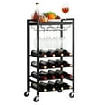 thumbnail image 2 of 16 Bottles Free Standing Wine Rack with 9 Glass Holders for Kitchen, Dining Room, Living Room, 2 of 5