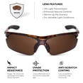thumbnail image 3 of Xagger Polarized Lightweight UV400 Wrap Around Sport Sunglasses for Men Women Baseball Softball Running Glasses, 3 of 6