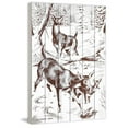 thumbnail image 2 of Marmont Hill "Deer" Painting Print on White Wood, 2 of 5