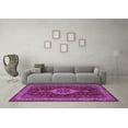 thumbnail image 3 of Ahgly Company Indoor Rectangle Medallion Purple Traditional Area Rugs, 5' x 7', 3 of 4