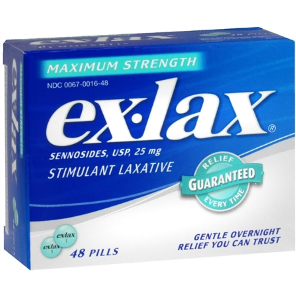 ExLax Pills Maximum Strength, 48 Each (Pack of 2)
